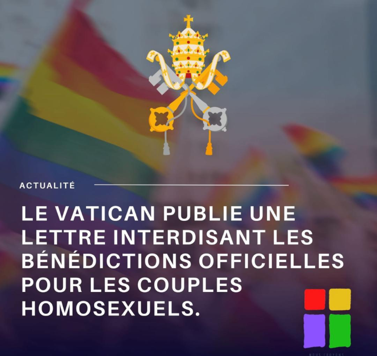 Le Vatican publie une lettre sur les bénédictions officielles